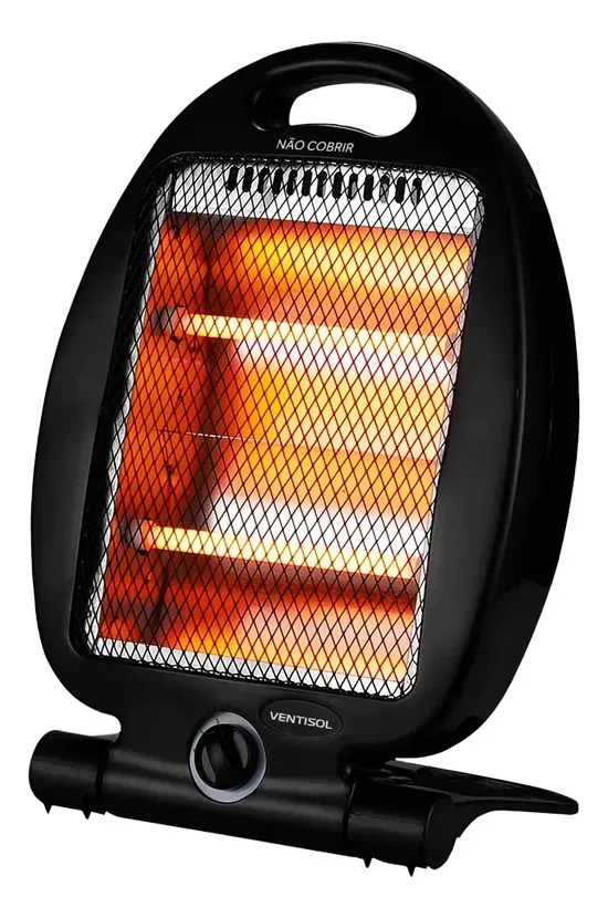Aquecedor Elétrico Quartzo Doméstico 800w Ventisol Preto