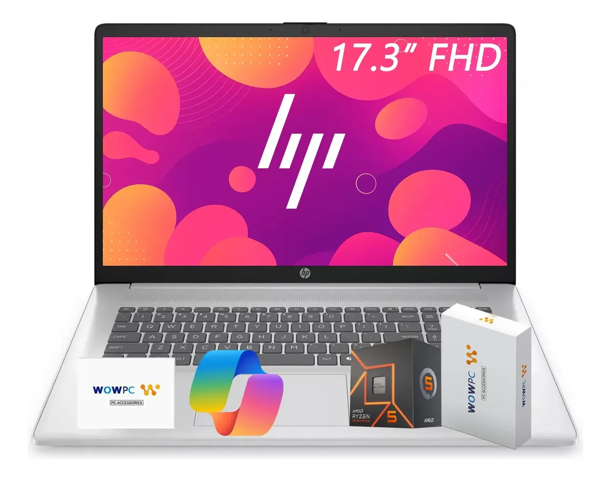 Notebook Hp 17,3 Fhd Ryzen 5 7430u 8gb 756gb Ssd Win11