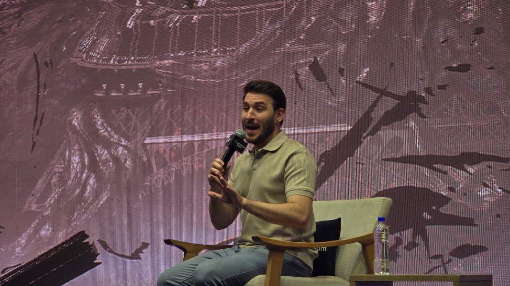 Maxence no painel Mais que mocap