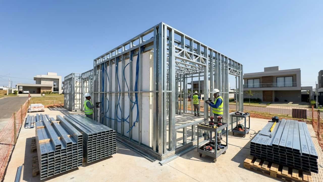 Como montar uma casa em steel frame em 15 dias: o sistema que a Europa usa há 50 anos e que o Brasil ainda trata como novidade