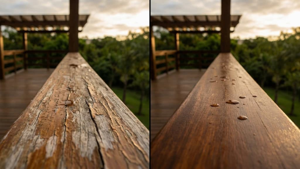 Não é verniz nem stain: a receita caseira com óleo de linhaça e aguarrás que impermeabiliza madeira externa e dura mais que produtos de loja