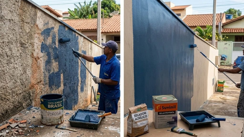 Quem entende de obra nunca pinta a parede externa sem fazer essa etapa primeiro