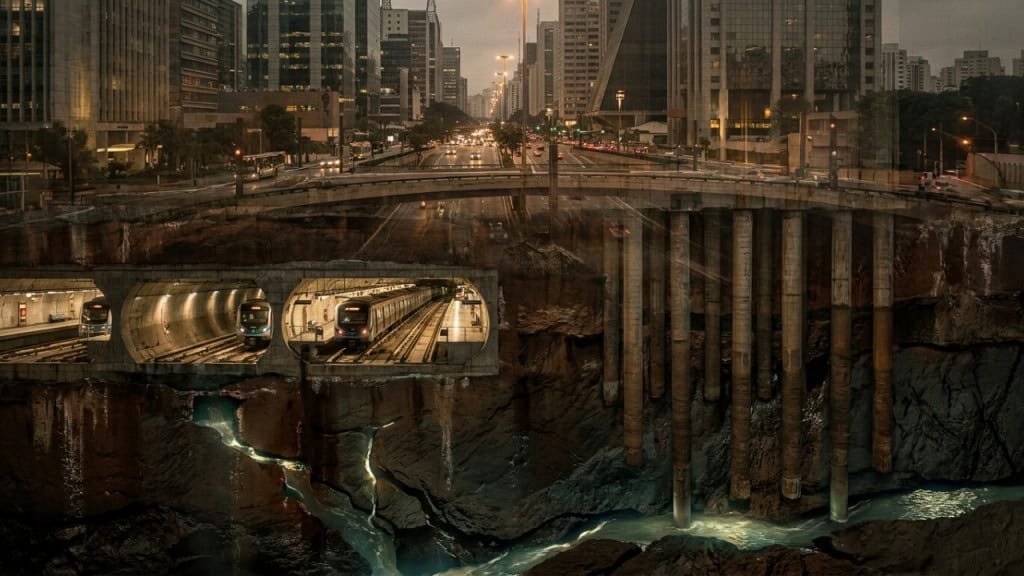 São Paulo flutua sobre 500 metros de sedimento que ameaça fundações e túneis do metrô