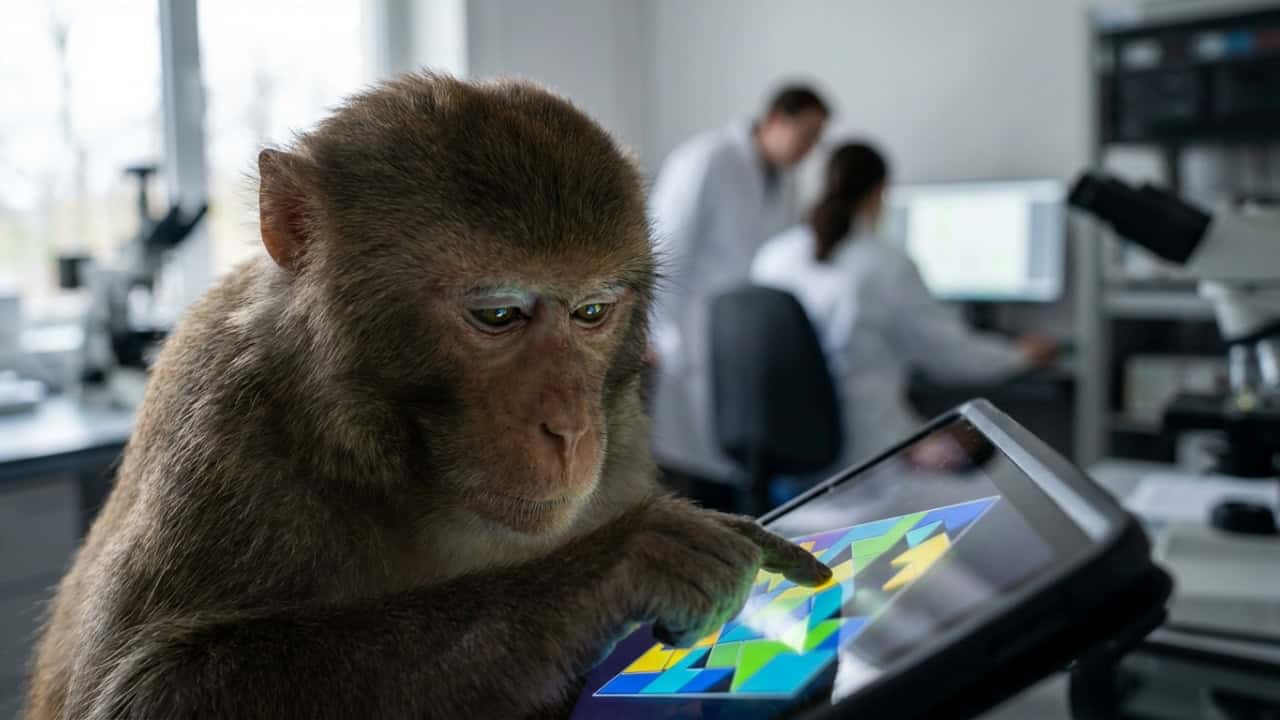 Pesquisadores revelam que macacos repetem brincadeiras até 100 vezes quando o desafio é imprevisível o suficiente para estimular o cérebro, de forma semelhante ao comportamento humano