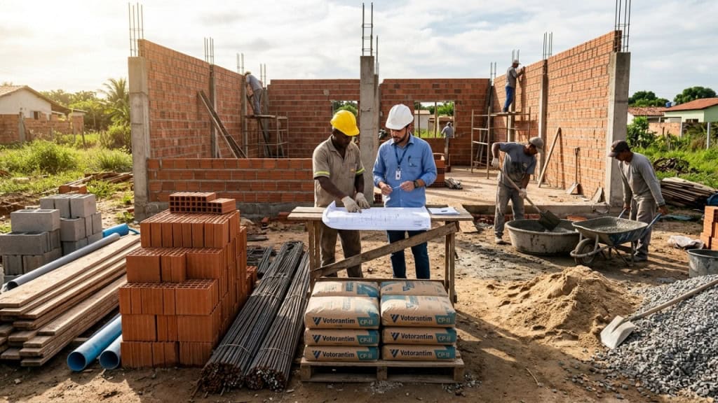 Quanto custa fazer só a parte bruta de uma casa simples e o que ainda falta gastar depois