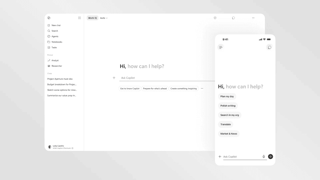 Sala 9 Microsoft revela novo visual mais "clean" para o Copilot 3 Novo visual do Microsoft Copilot
