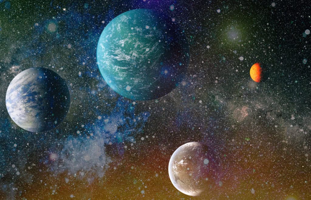 planetas via láctea