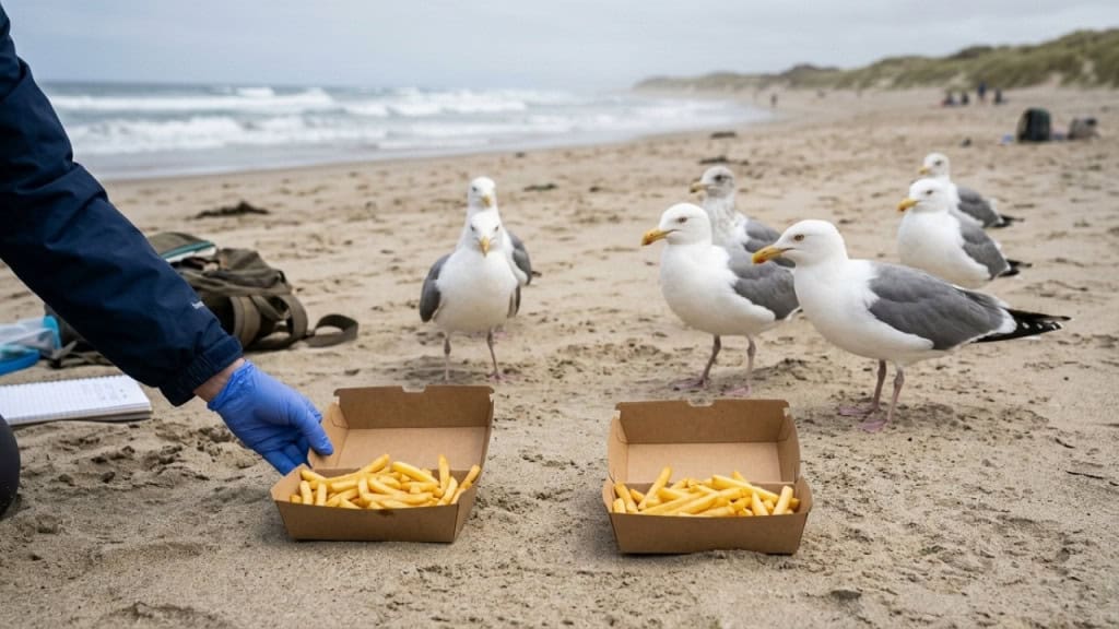 Por que as gaivotas roubam comida? Cientistas usaram batatas fritas em um experimento curioso