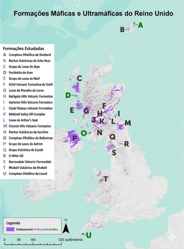 mapa vulcanismo UK
