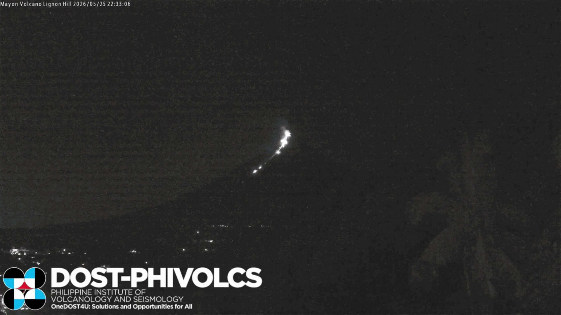 Meteoro cruzou o céu das Filipinas durante erupção vulcânica
