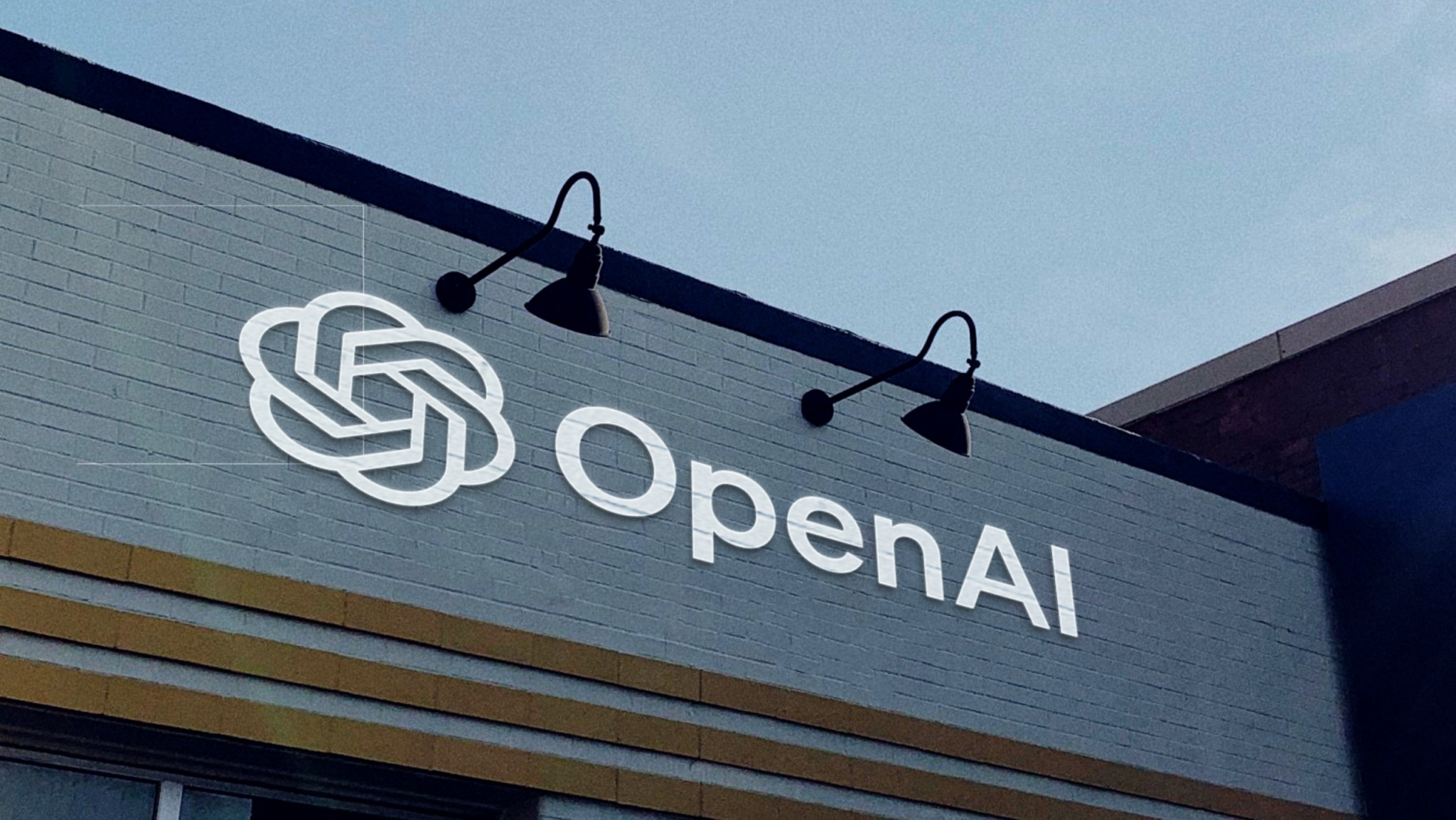 Logo da OpenAI em um prédio