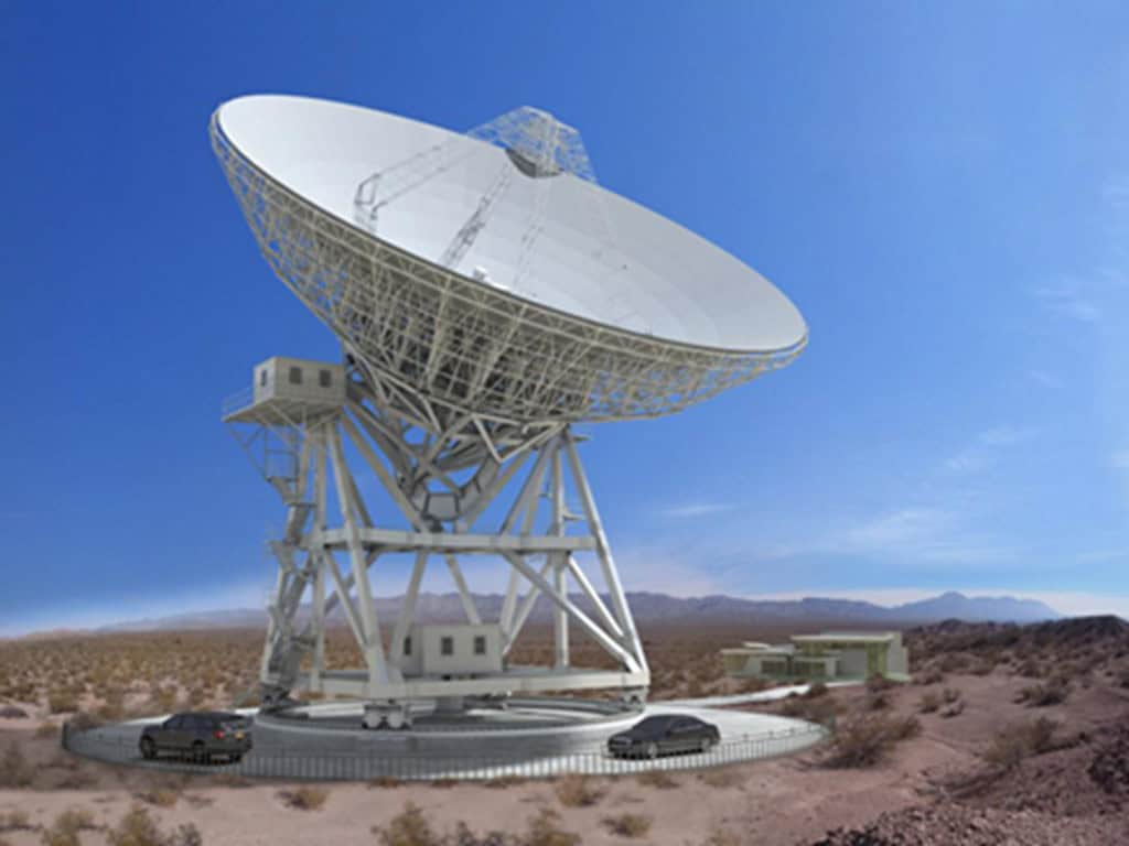Radiotelescópio em San Juan, na Argentina