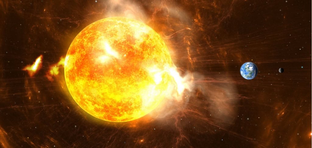 Astrônomos registraram a explosão de rádio solar mais longa já observada, com duração inédita de 19 dias consecutivos. (Imagem: Jurik Peter/Shutterstock)