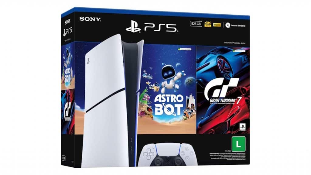 PlayStation 5 Slim Digital + Astro Bot e Gran Turismo 7