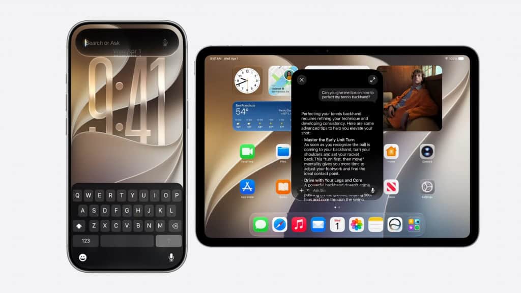 Apple confirma Siri ‘turbinada’ com IA; veja como a assistente fica mais inteligente 13 Montagem com imagens da Siri IA no iPhone e no iPad