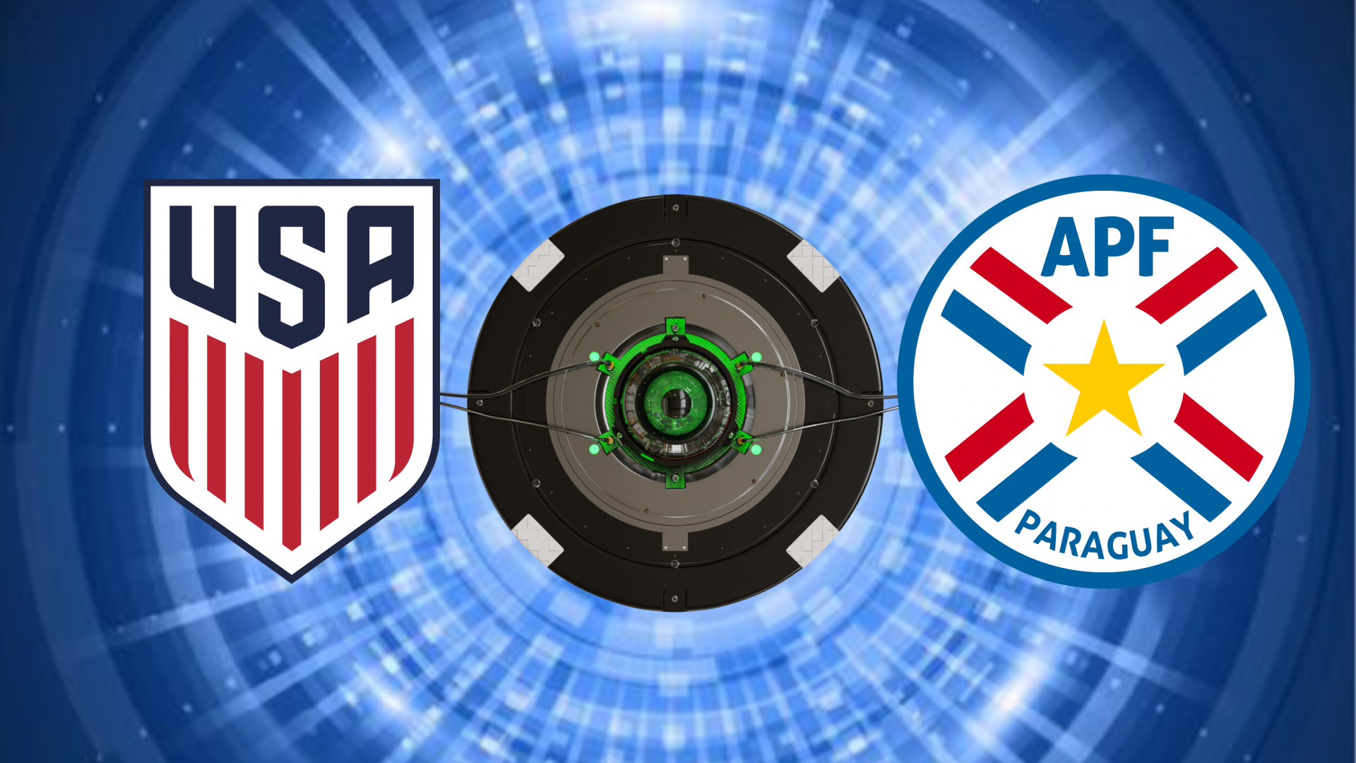 Logos de Estados Unidos e Paraguai