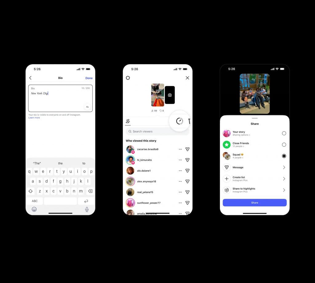 Interface do Instagram Plus em smartphone; nova assinatura opcional custa R$ 10 por mês no mercado brasileiro