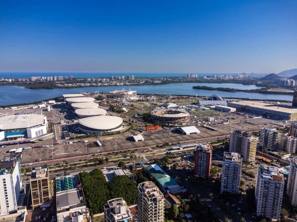 Vista aérea do Parque Olímpico do Rio de Janeiro