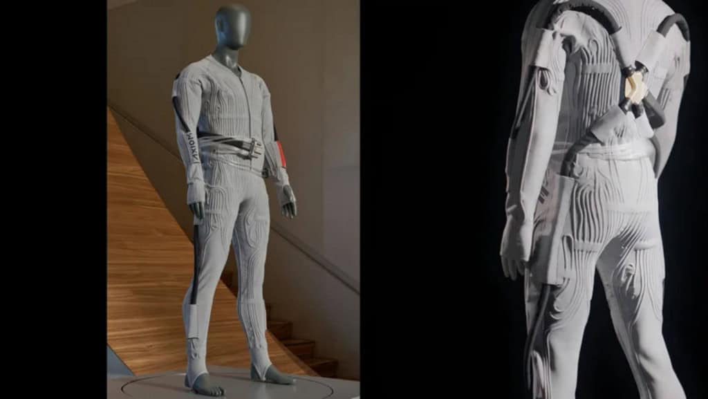 A roupa justa deve tecnologia têxtil com orientações de design da marca Prada