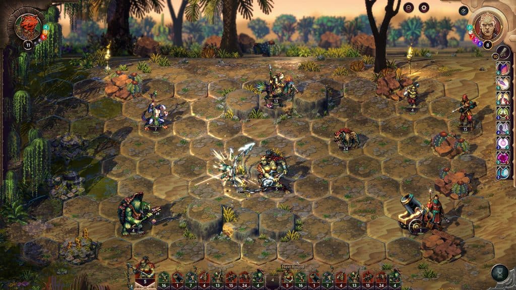 Combate em Songs of Conquest