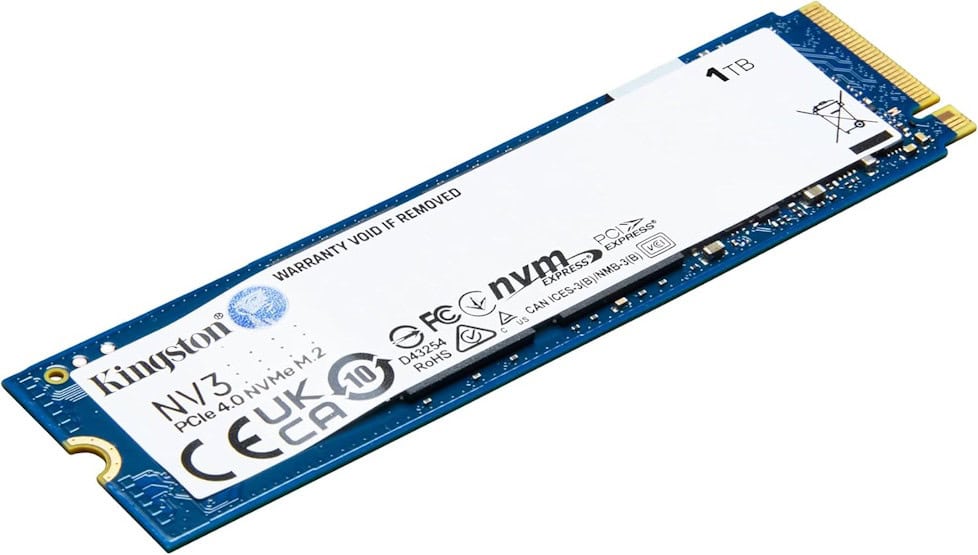 SSD Kingston NV3 1TB M.2 2280 NVMe Gen4, Desempenho e Eficiência para Upgrade de PC – SNV3S/1000G