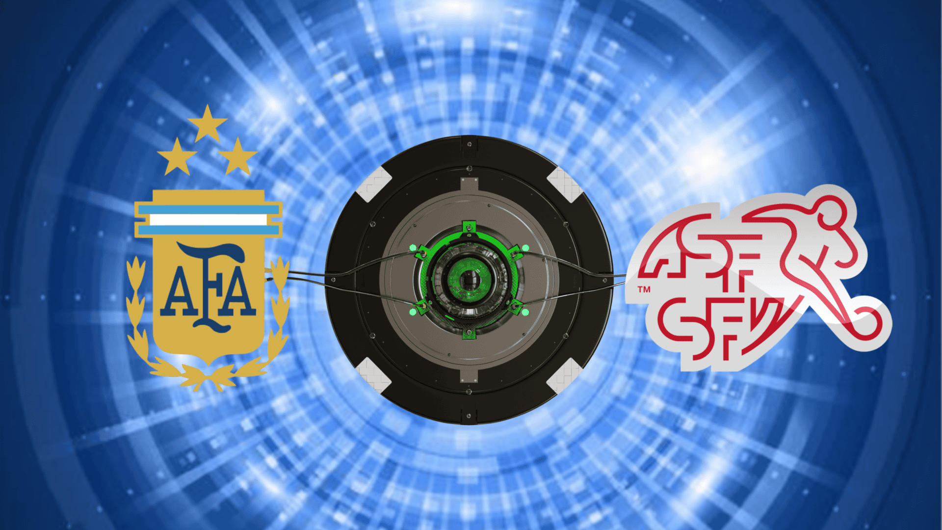 Escudos da Argentina e Suíça