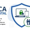 Ilustração representa o ECA Digital com dispositivos eletrônicos e um escudo que simboliza a proteção de crianças e adolescentes no ambiente digital.