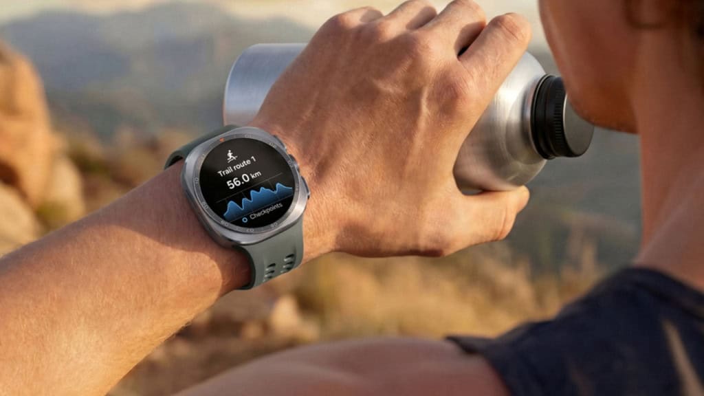 O Galaxy Watch Ultra2 fornece dados detalhados de corrida de trilha em sua tela cristalina de 5.000 nits