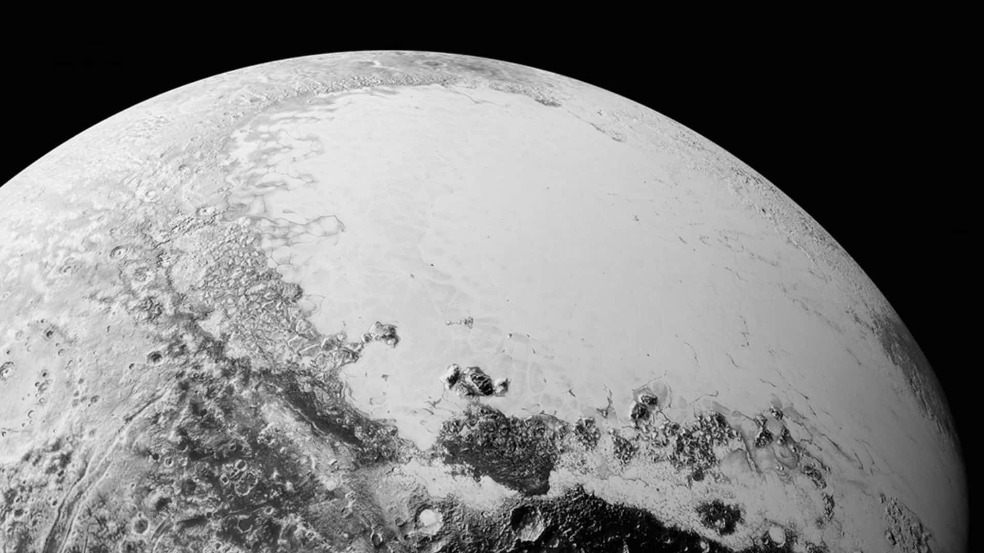 Planeta anão Plutão visto do espaço