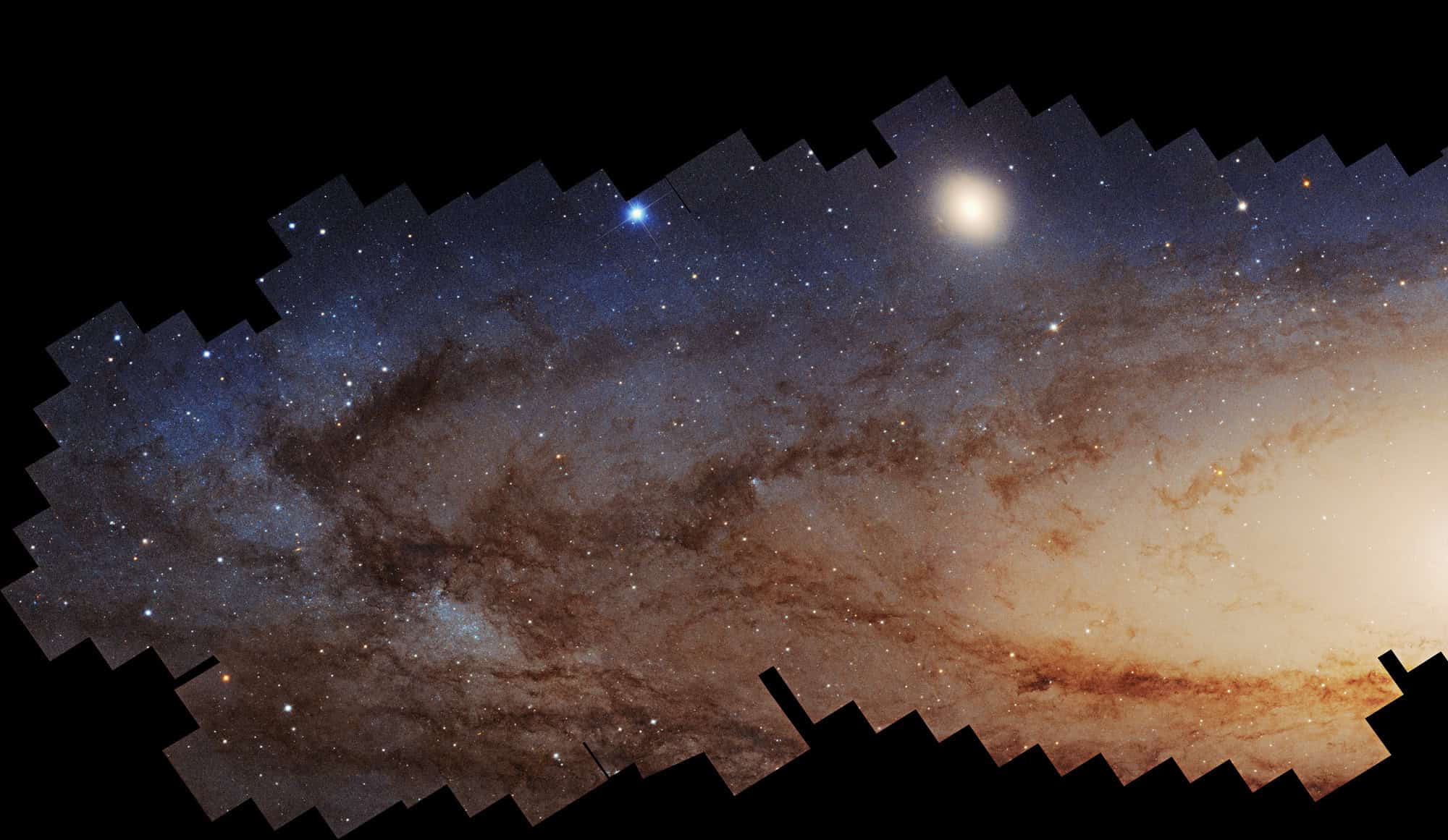 Hubble revela desaceleração na formação de estrelas em Andrômeda