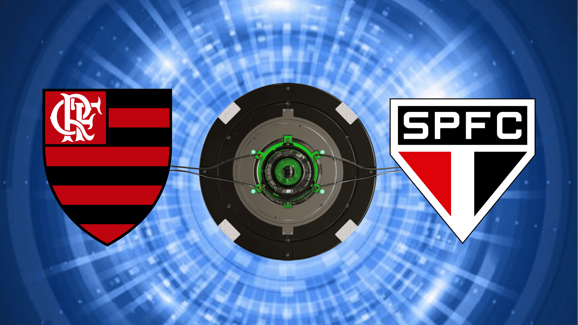 Escudos de Flamengo e São Paulo