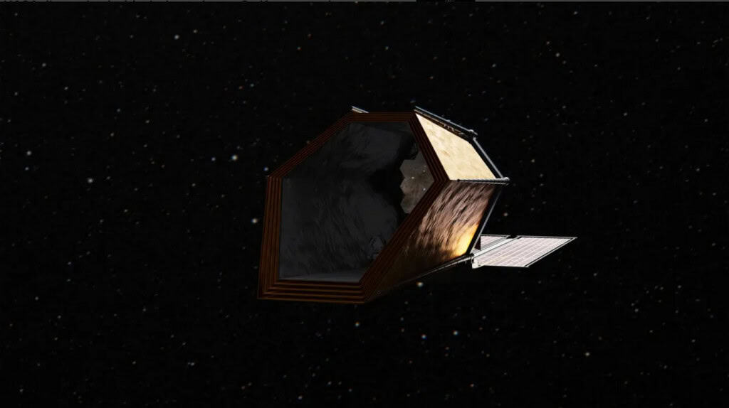 Conceito artístico do Habitable Worlds Observatory