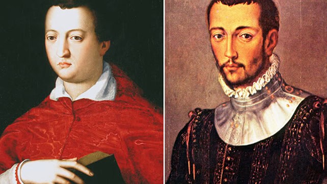 Os irmãos de Medici, Giovanni (esquerda) e Francesco (direita)