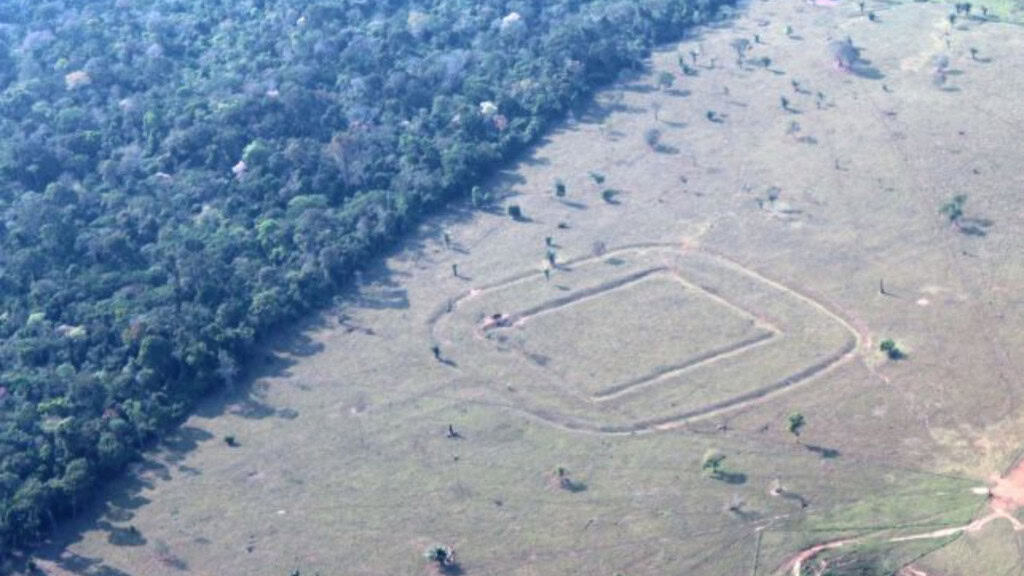 Visão aérea de um sítio neolítico