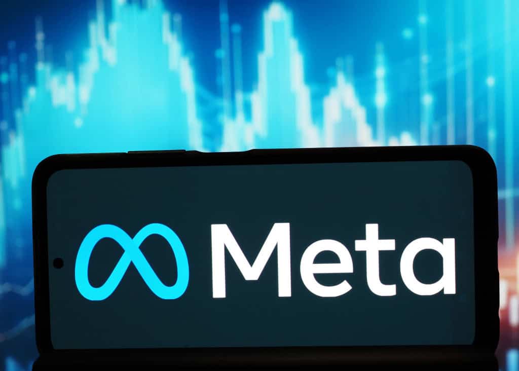 Logo da Meta em um smartphone
