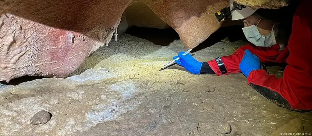 Painel rupestre encontrado em cavernas na Península Ibérica.