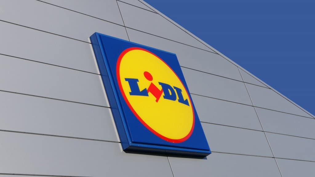 Logo da Lidl na fachada de um prédio