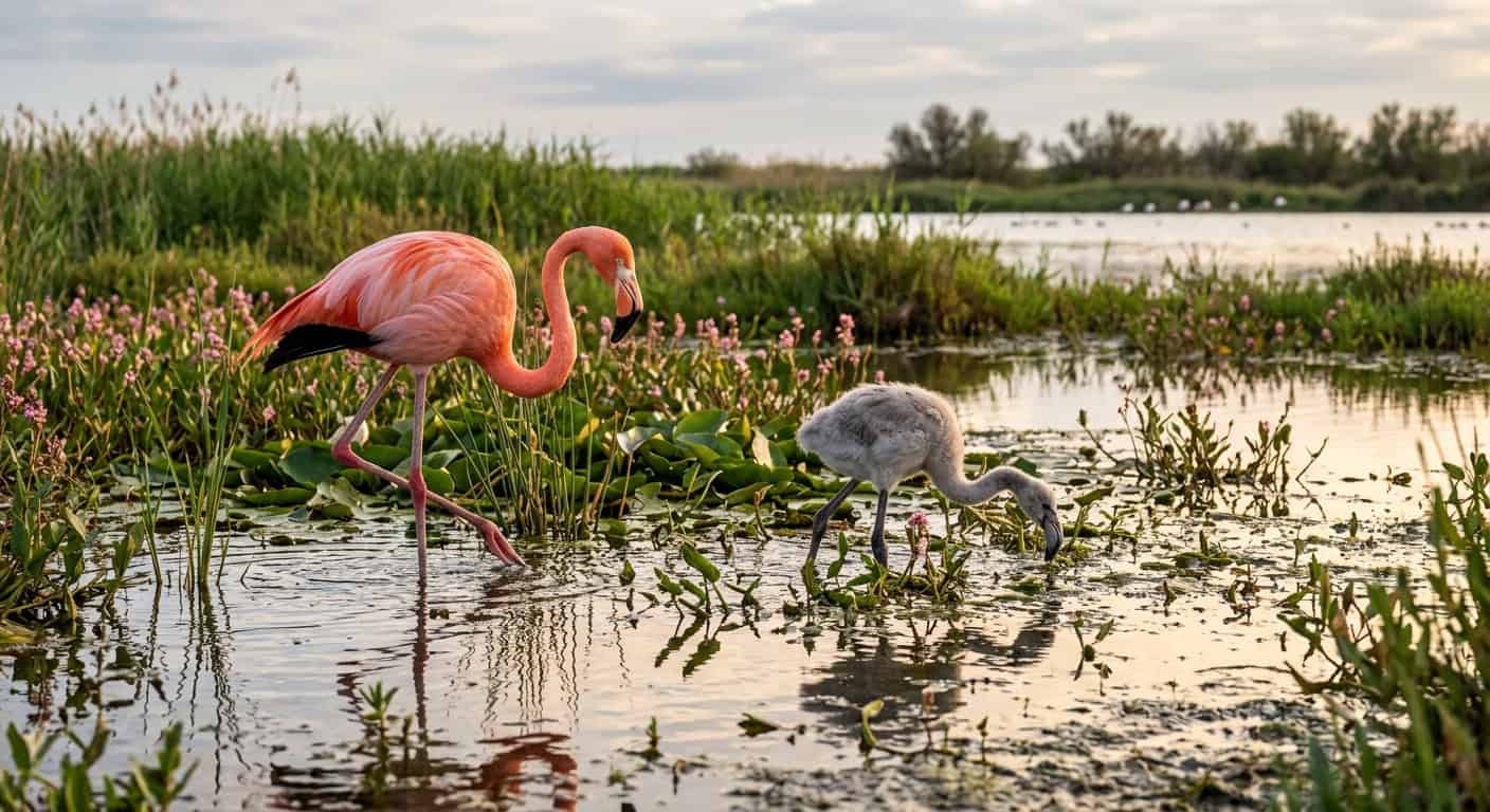 Flamingos nascem com penas claras; entenda como ficam rosa