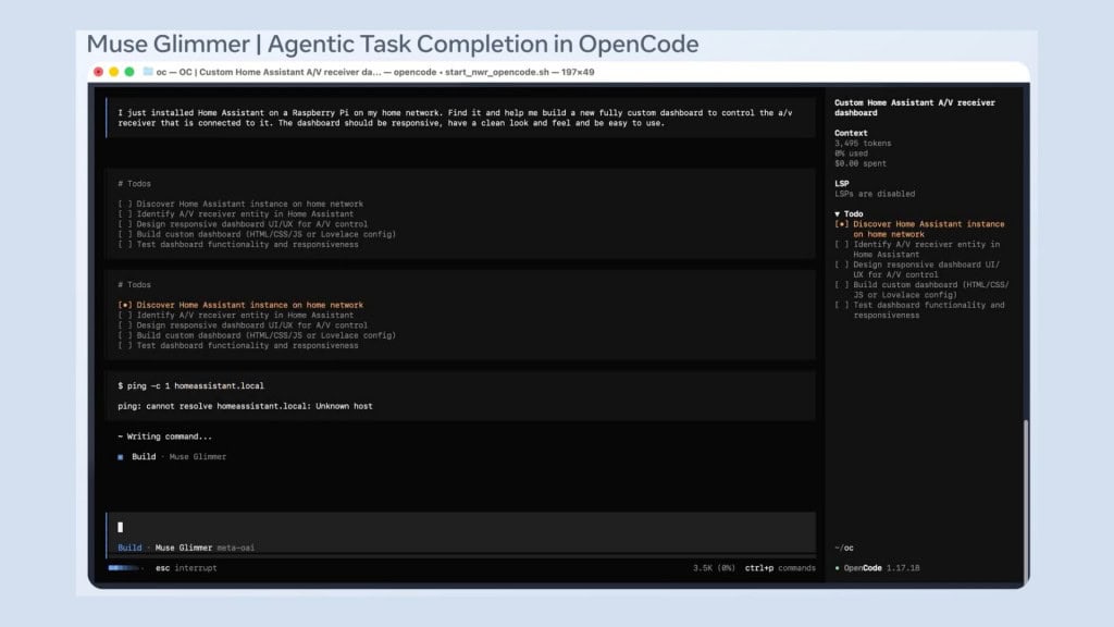 A Meta projetou o modelo Muse Glimmer para executar tarefas autônomas no computador do usuário – Imagem: Reprodução/Meta