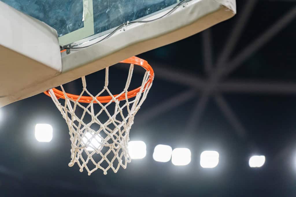 Detalhe de uma cesta de basquete
