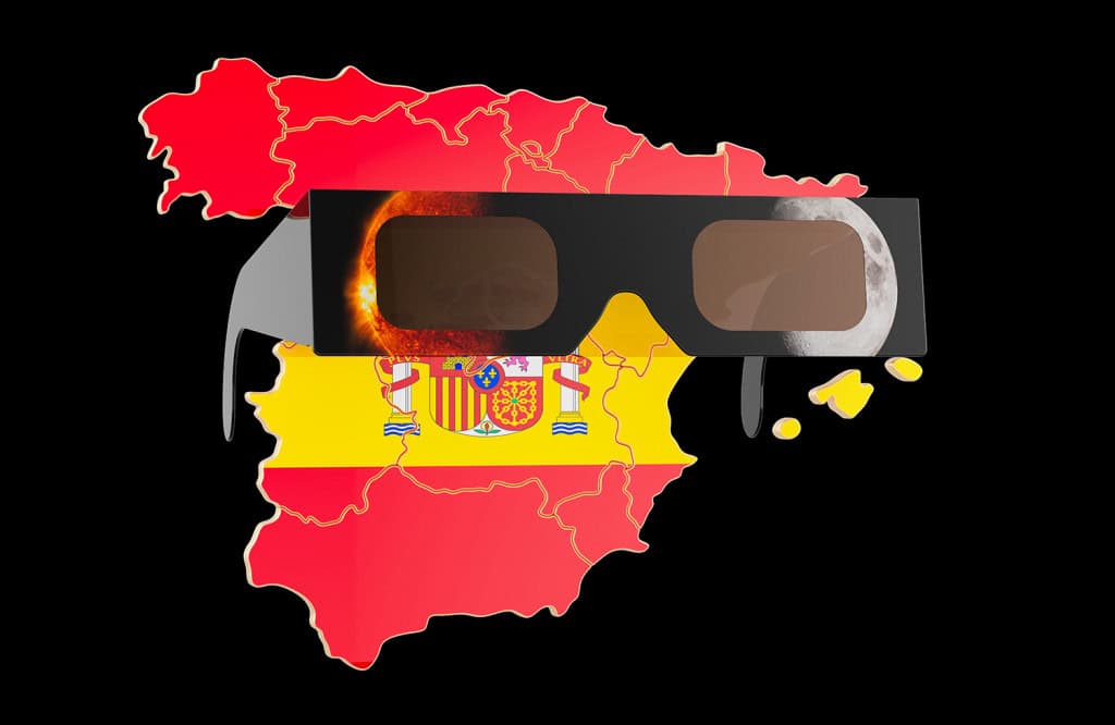 mapa espanha eclipse solar