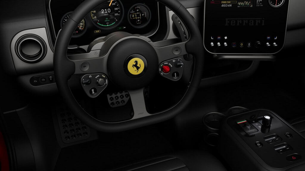 Design do interior do veículo elétrico Ferrari Luce – (Divulgação: Ferrari)