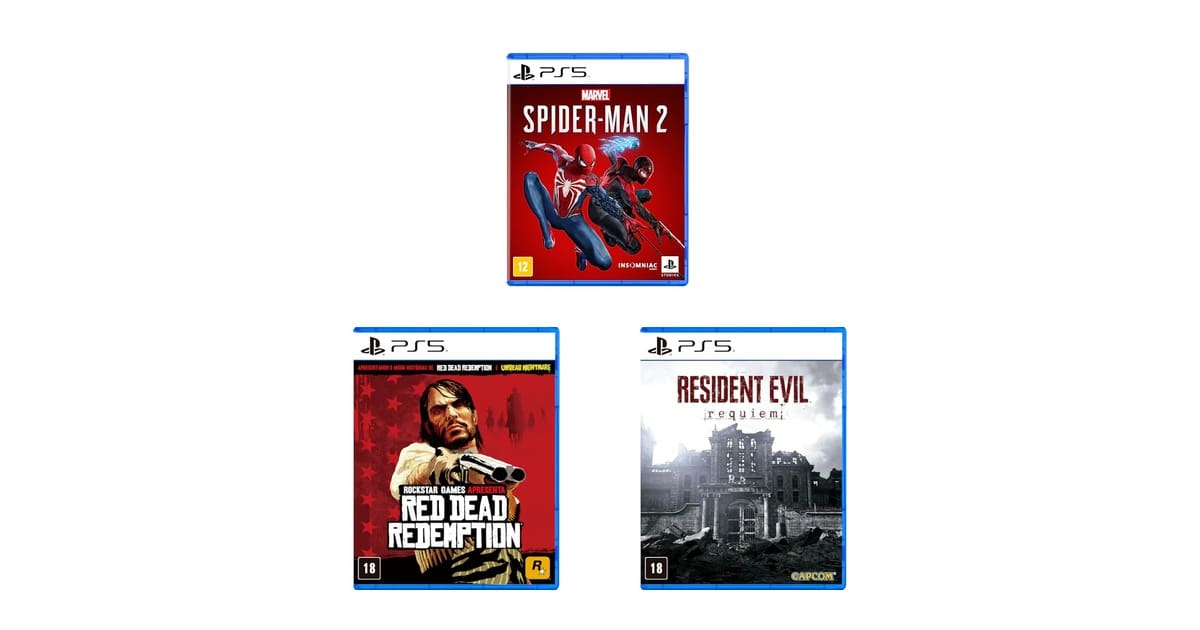 Resident Evil Requiem, Spider-Man 2 e mais: jogos PS5 em promoção na Amazon