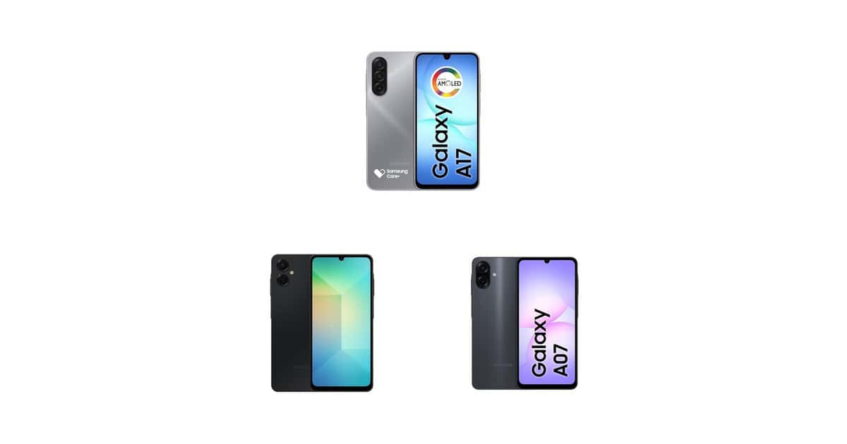 Galaxy A06 5G, A07 ou A17? Veja qual Samsung é o certo para você nessas ofertas