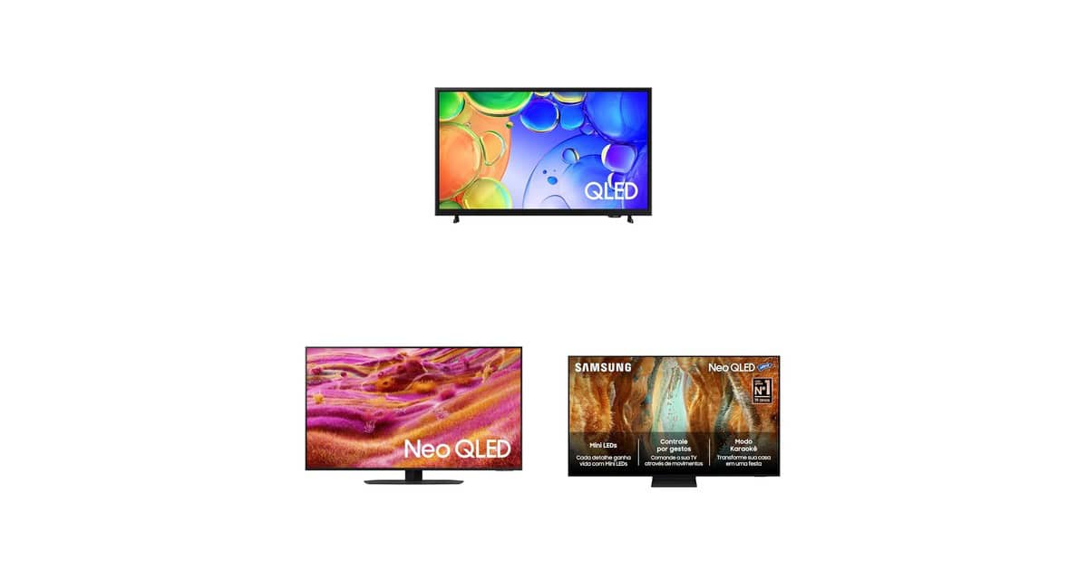 Samsung QLED e NEO QLED em destaque: confira uma seleção das melhores TVs em promoção agora