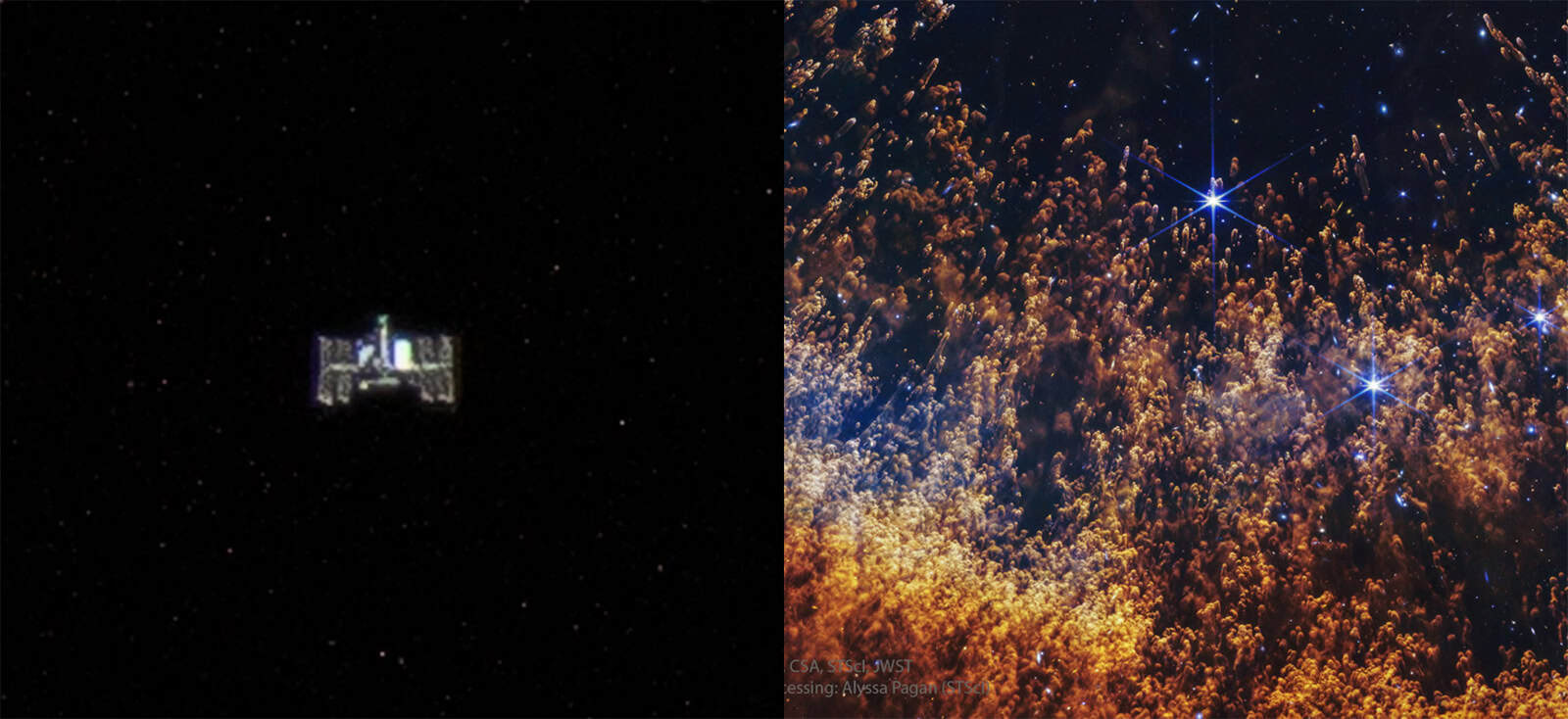 Estação Espacial e Nós da Hélice nas Imagens Astronômicas da Semana