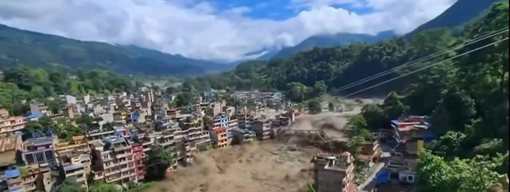 Inundação no Tibet