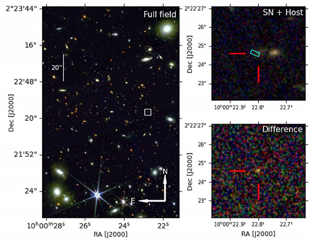 Imagem da Supernova SN 2023aeaf 