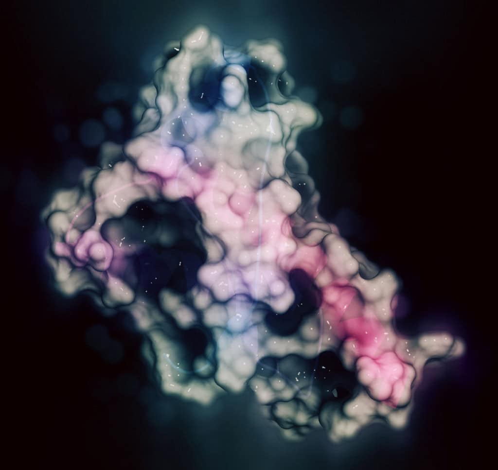 Proteína príon humana (hPrP). Associada a doenças neurodegenerativas, incluindo kuru, EEB e Creutzfeldt-Jakob.
