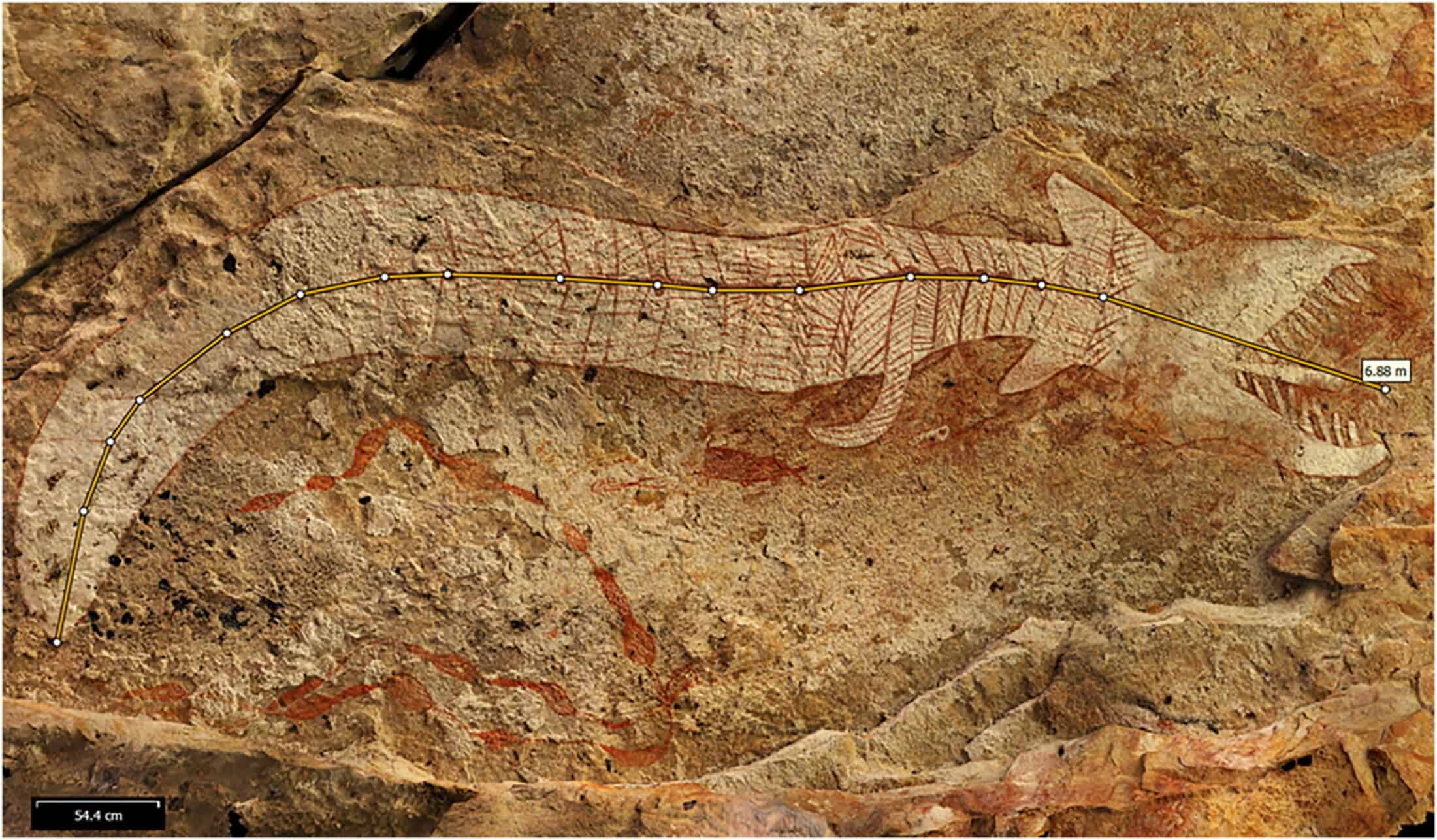 Artistas aborígenes pintaram seres ancestrais gigantes e um novo estudo aponta possíveis significados